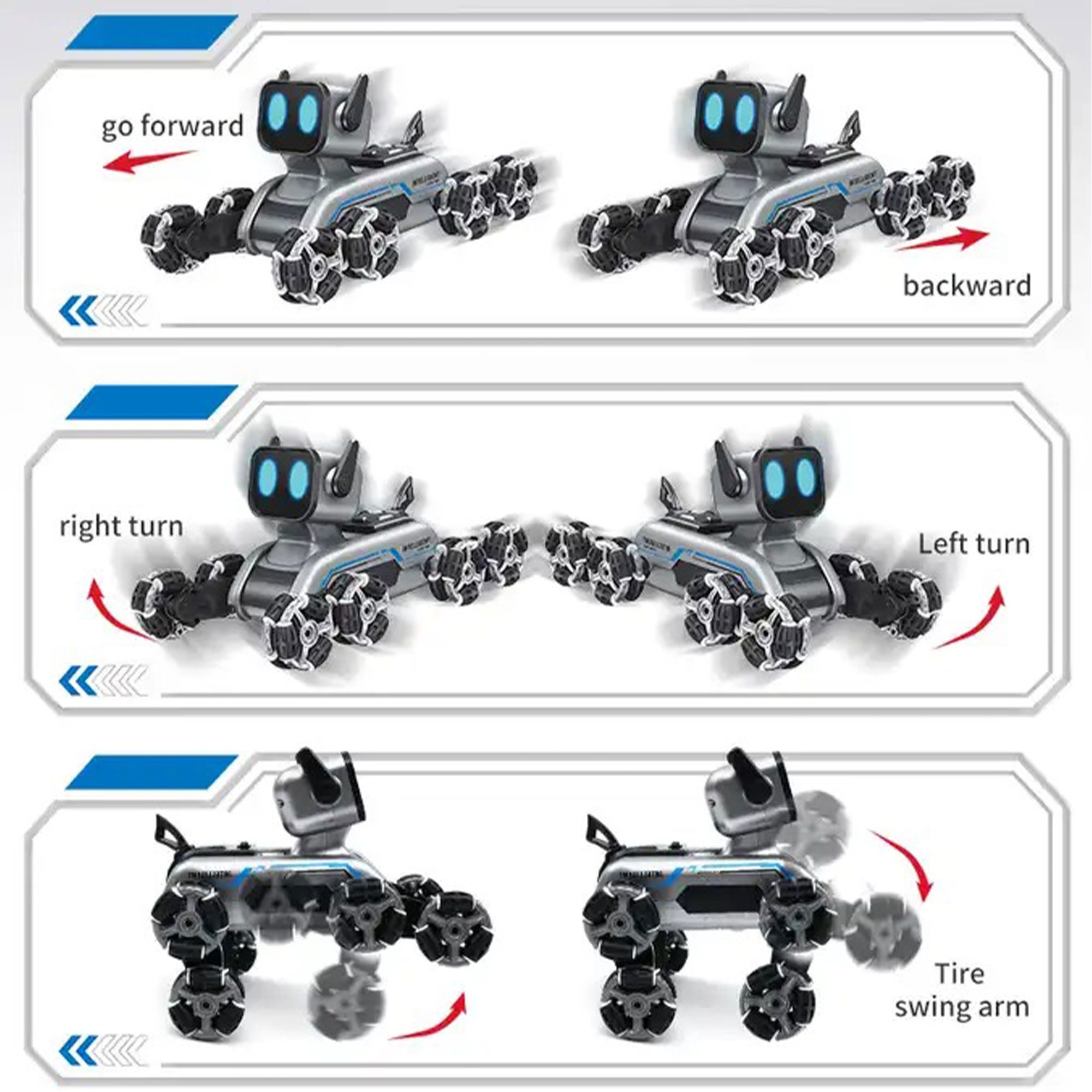 سيارة روبوت ذكية بريموت كنترول Smart RC Robot Car - الصورة 6