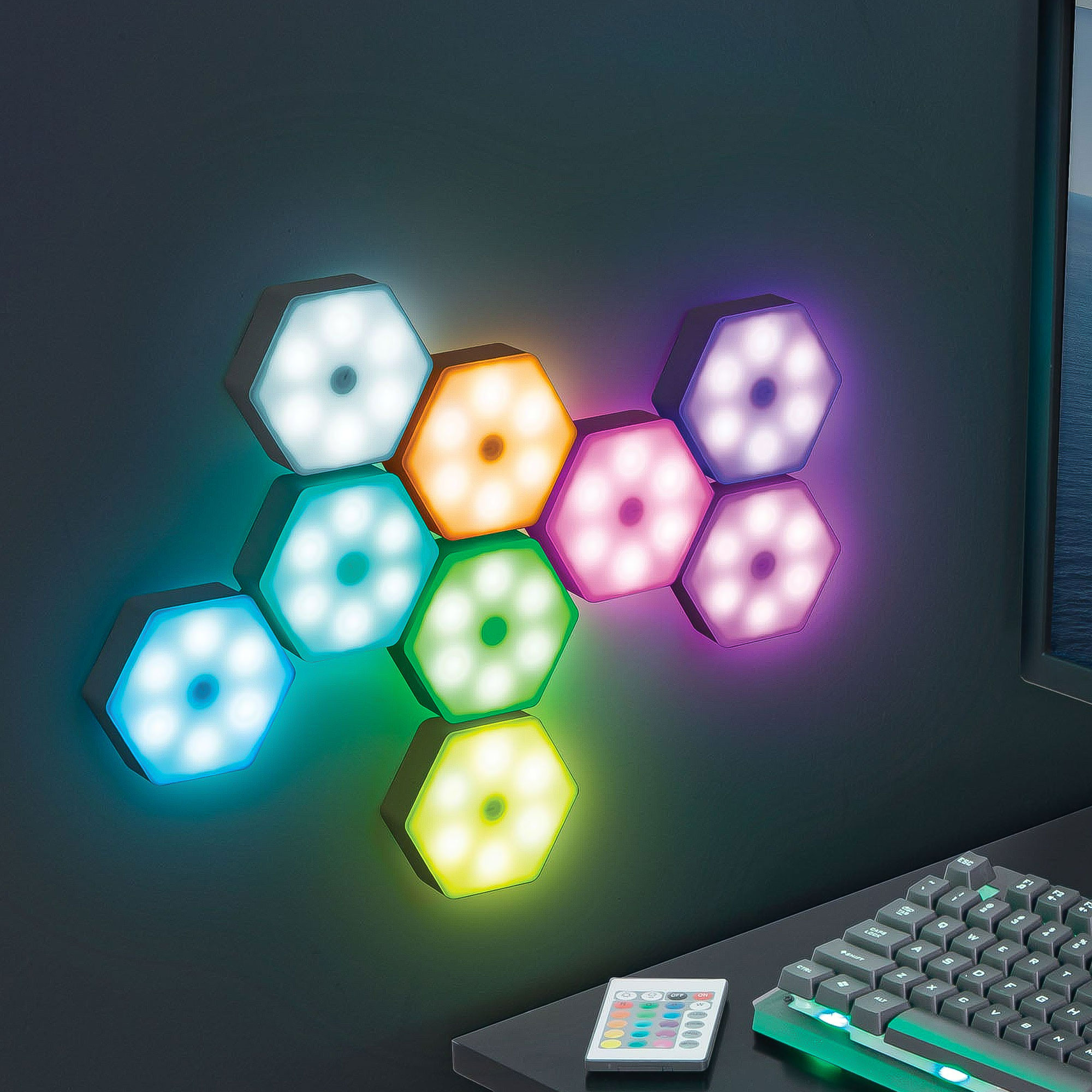 طقم البودكاست المحترف + 2 لوحات اضائة ثلاثية الابعاد LED - الصورة 3